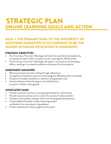 online learning strategic plan