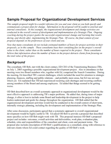 organizational development services proposal