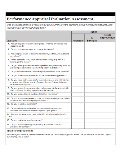 performance appraisal evaluation assessment