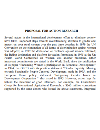 proposal for action research