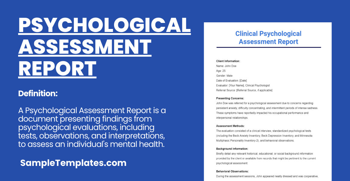 psychological assessment report
