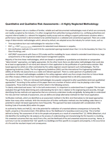 quantitative and qualitative risk assessment