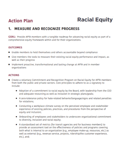 racial equity action plan