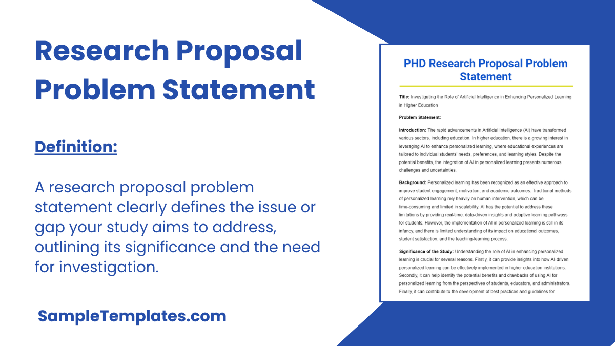Research Proposal Problem Statement