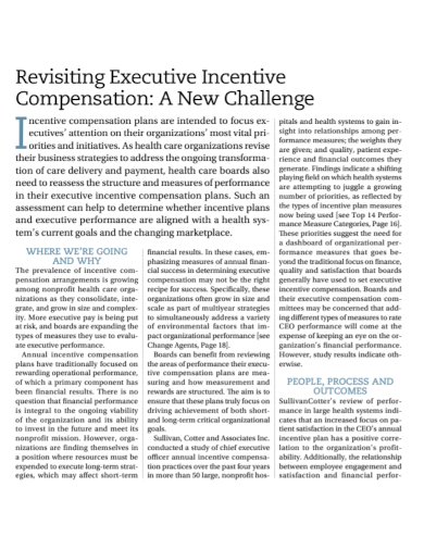 revisiting executive incentive compensation plan