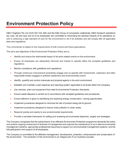 free-10-environment-protection-policy-samples-agency-quality-safety