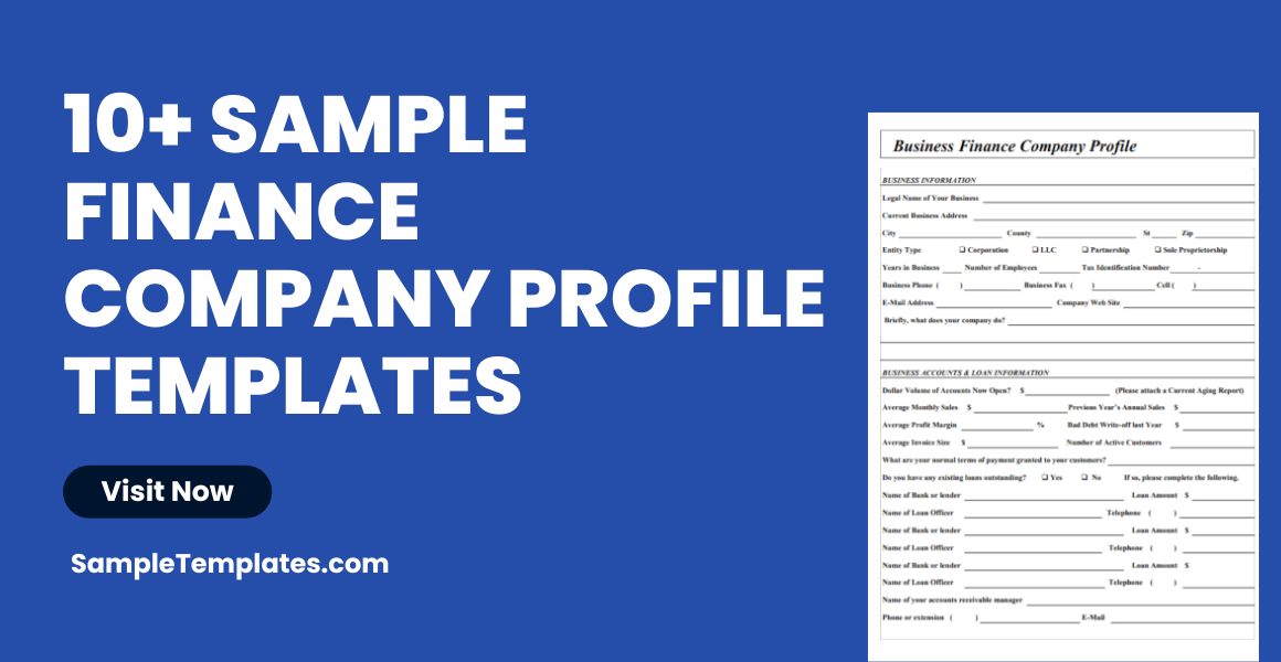sample finance company profile templates