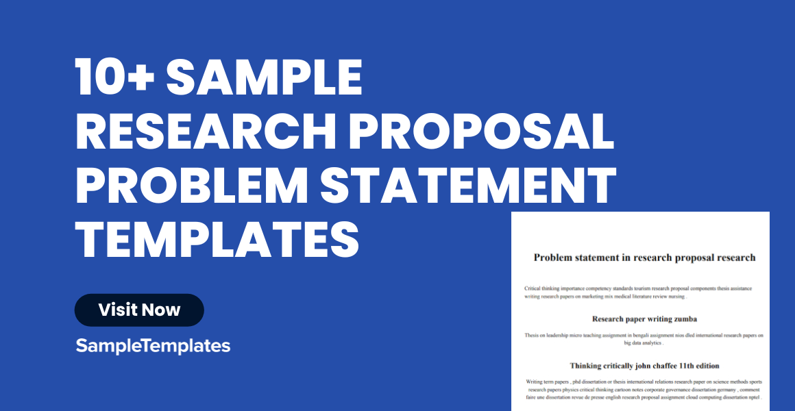 sample research proposal problem statement templates