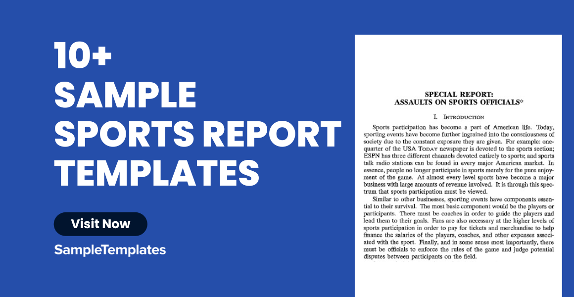 sample sports report templates