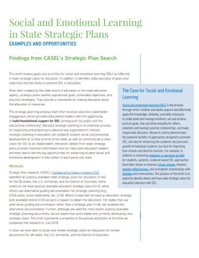 social and emotional learning strategic plan