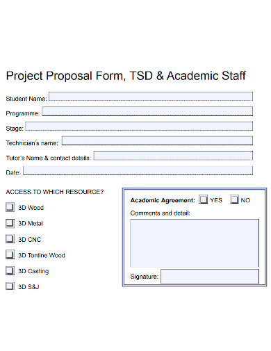 academic staff project proposal