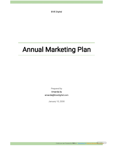 annual marketing campaign plan template