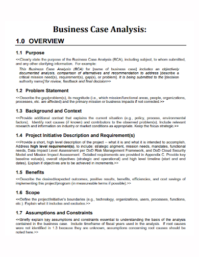 problem statement for case study examples