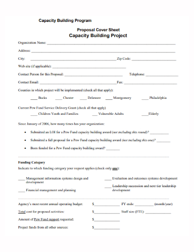 capacity building program project proposal
