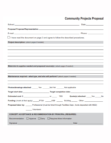 community project proposal