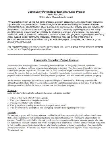 research proposal format psychology