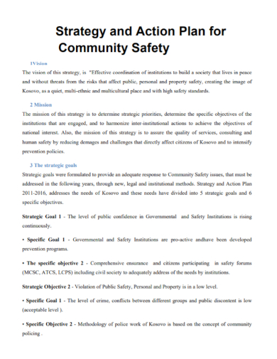community safety strategy action plan
