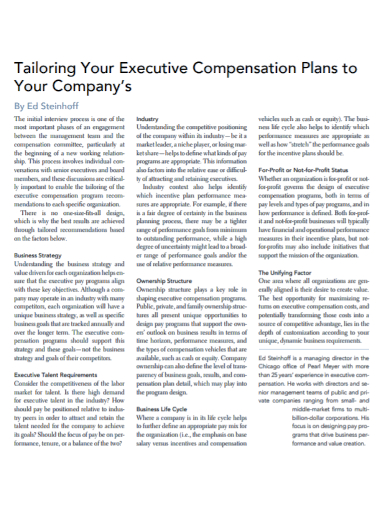company executive compensation plan
