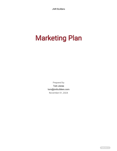 construction marketing plan template