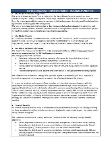 nurse practitioner business plan example