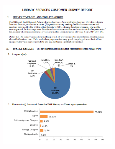 customer service survey report