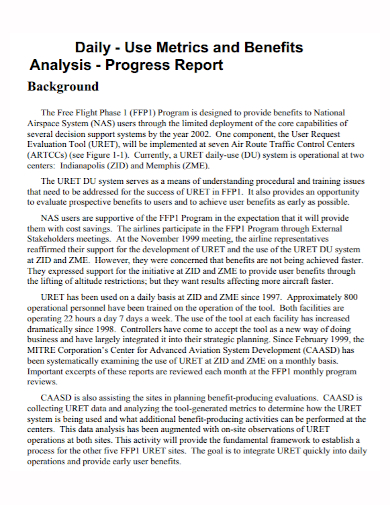 daily analysis progress report