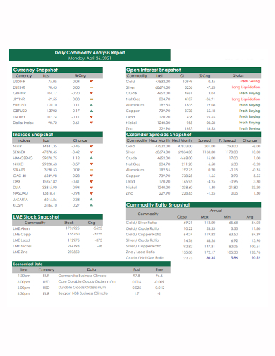 daily commodity analysis report