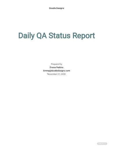 daily qa status report