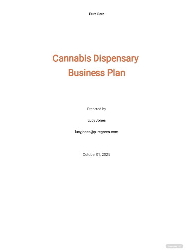 dispensary business plan sample