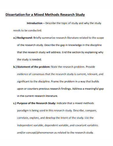 dissertation research study problem statement
