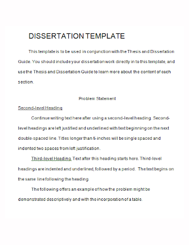 editable dissertation problem statement