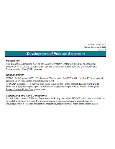 editable revised problem statement