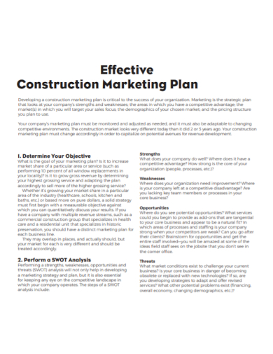 effective construction marketing plan