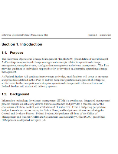 enterprise change management plan