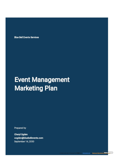event management marketing plan template