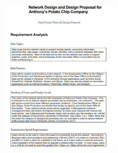 final network project design proposal