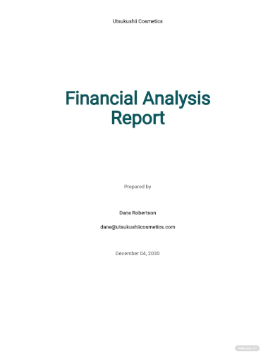 financial analysis report template