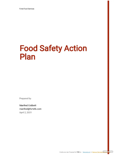 food safety action plan template