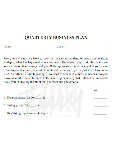 Image 8 for Quarterly Business Plan Template