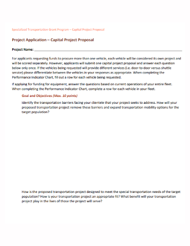 grant program project proposal