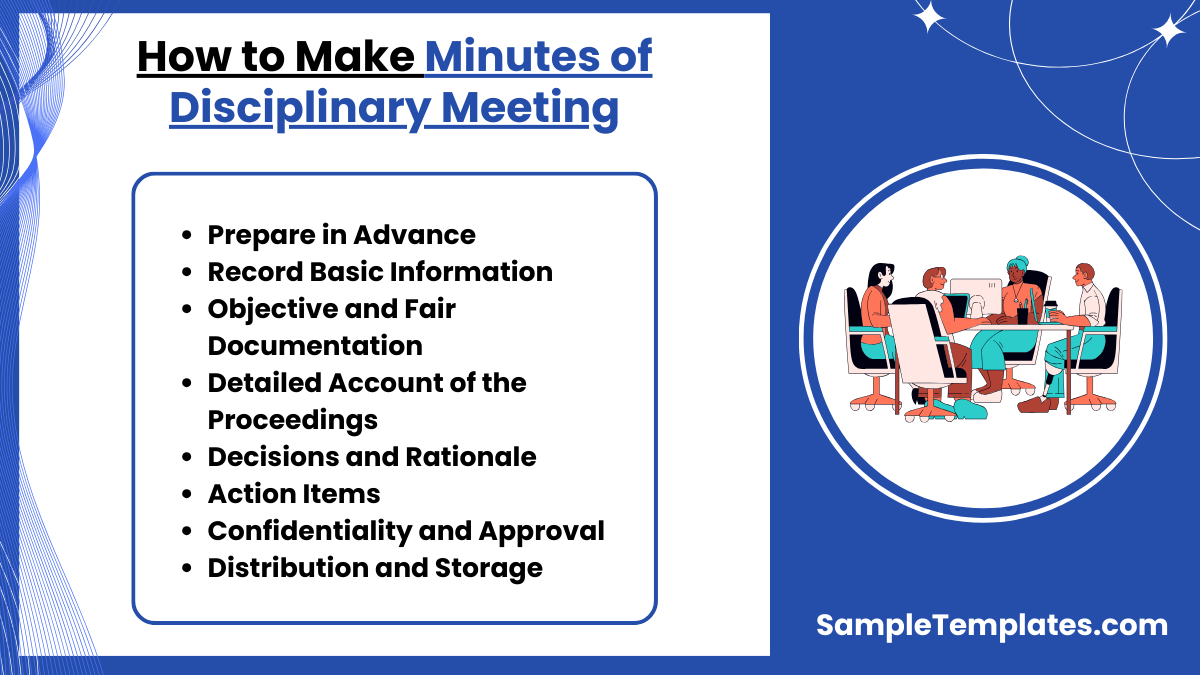 how to make minutes of disciplinary meeting