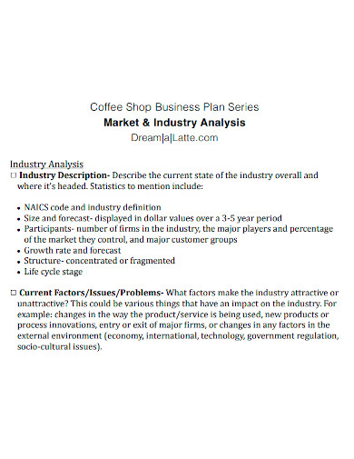 industry and market analysis business plan