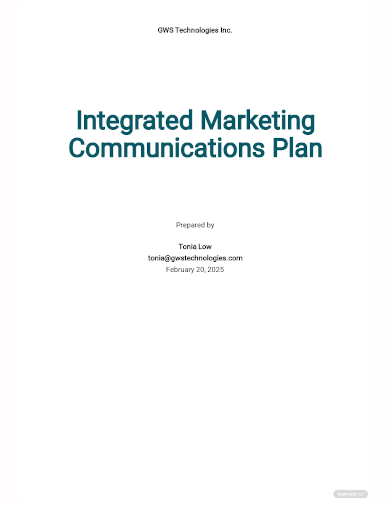 integrated marketing communications plan template