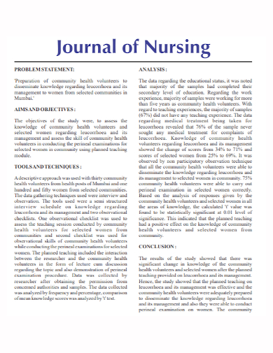 FREE 10 Nursing Problem Statement Samples Medical Community Health 