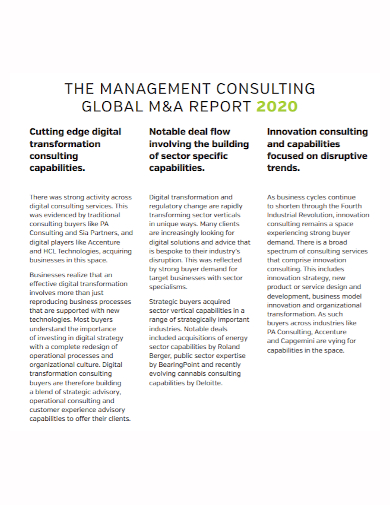 management consulting global report