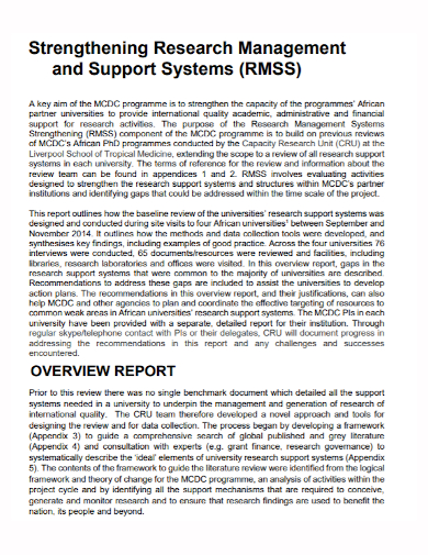 management research system report