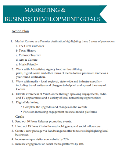 marketing business development action plan