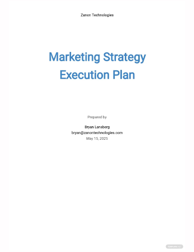 marketing execution plan template
