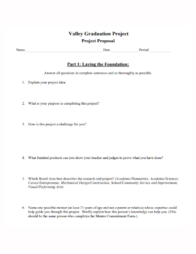printable graduation project proposal
