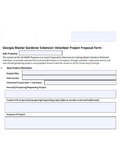 printable volunteer project proposal